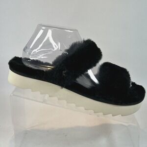 Koolaburra By UGG Women's Furr-Ah Slipper Sandals Black Size 8